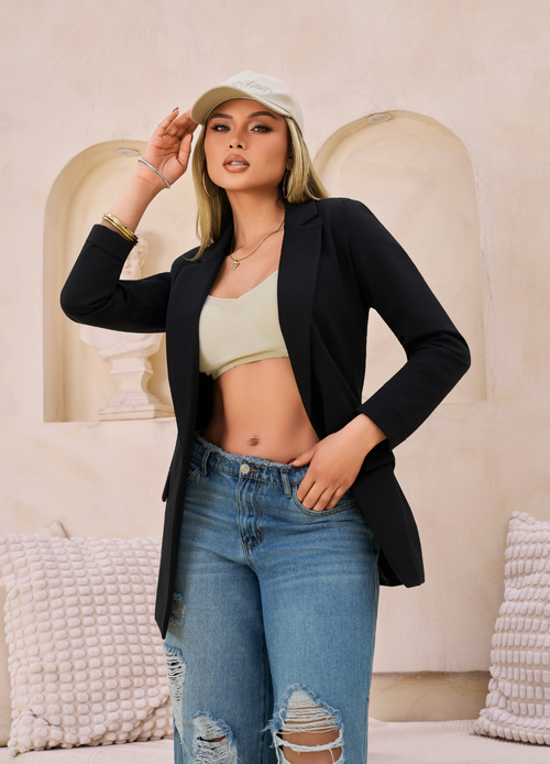 Blazer M766 Tela paño licrado Color Negro