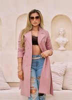 Gaban M756 Tela gamuza licrada acanalada color rosado
