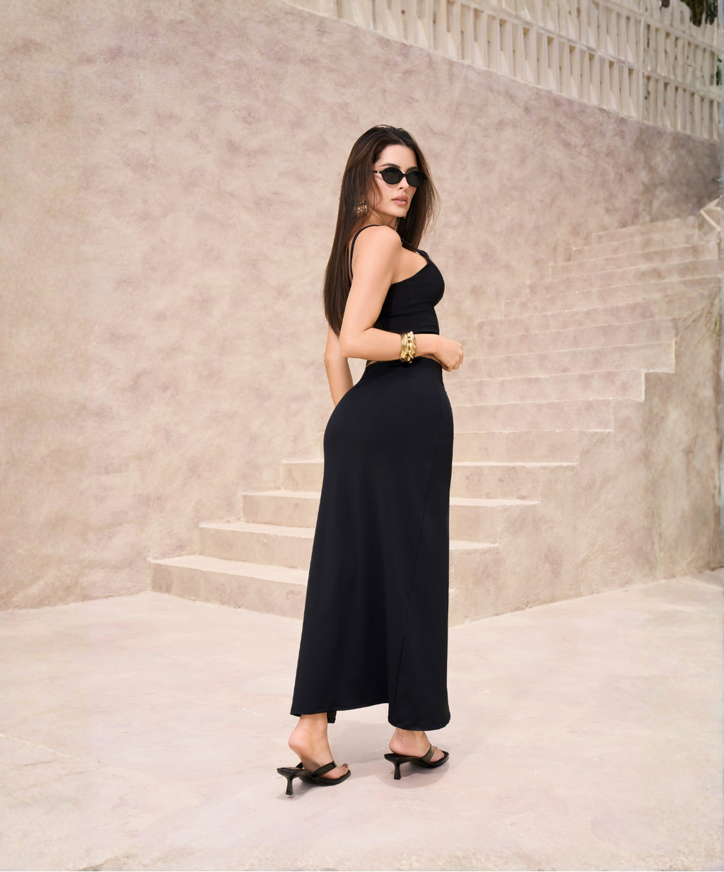 Conjunto Negro en Licra M-849