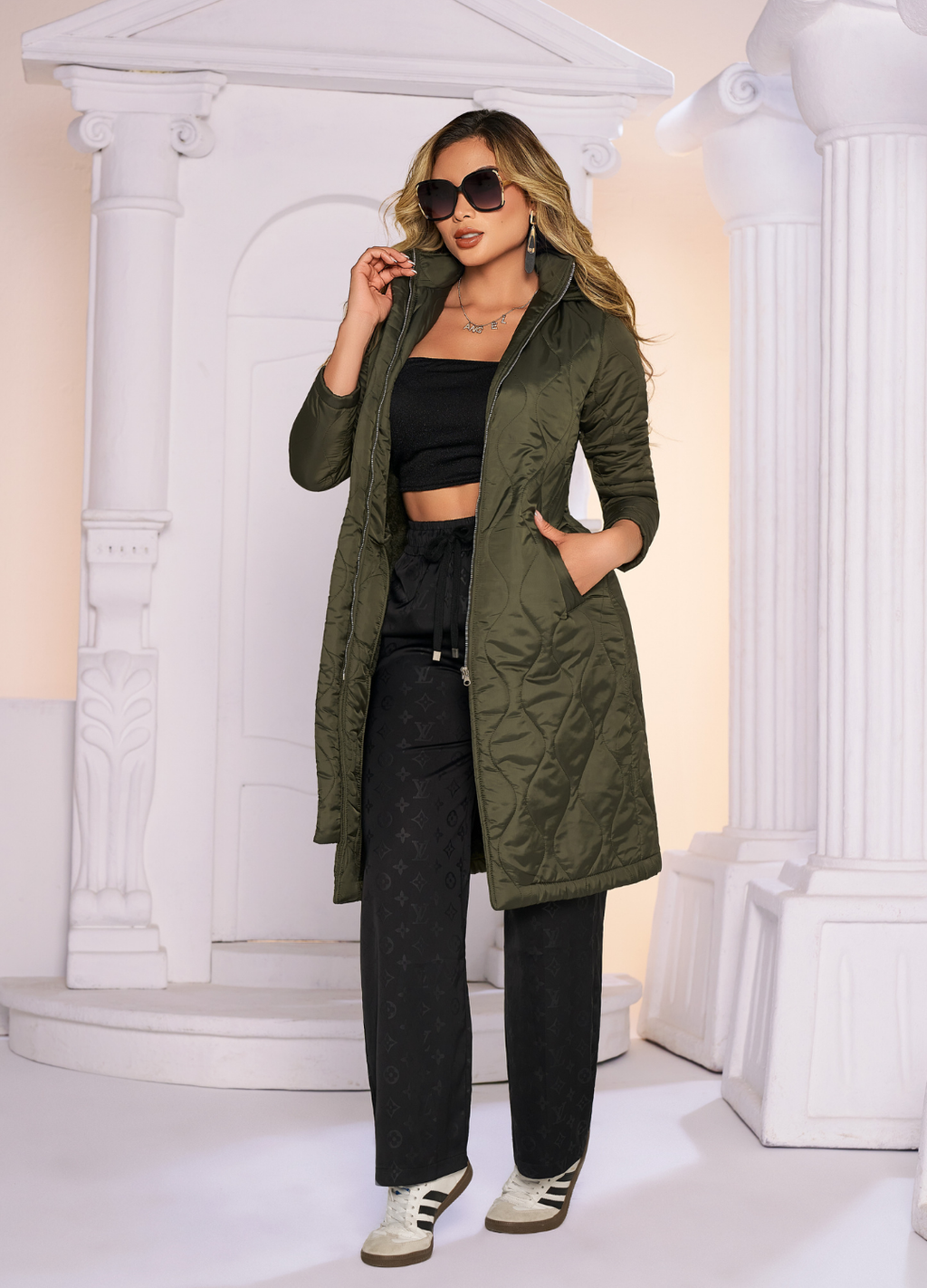Gaban M730 Tela Acolchado Color Verde Oliva