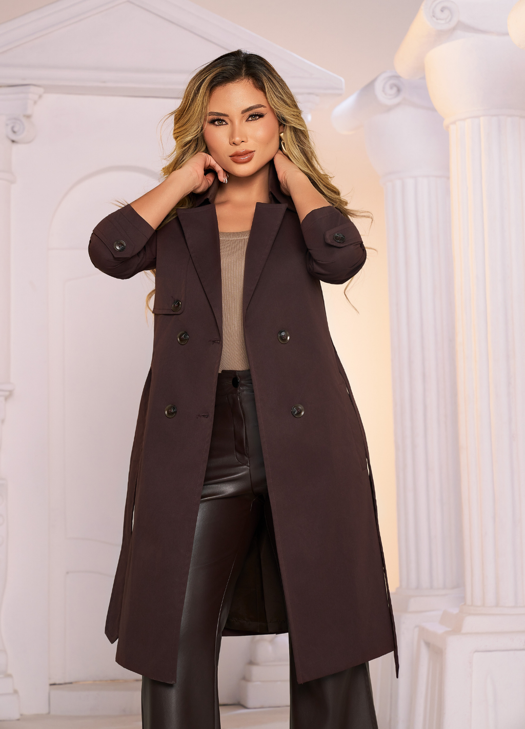 Gaban M735 Tela Gabardina Color Chocolate