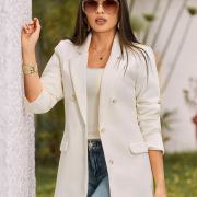 Blazer en tela armani color blanco M714